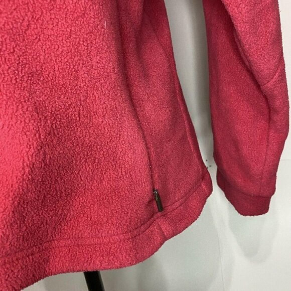 Columbia Full Zip Fleece Women’s Long Sleeve Jacket Medium Red EUC - Picture 3 of 6